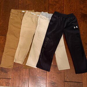 Bundle of four Boys Size 5/5T Pants (Old Navy, Under Armour)
